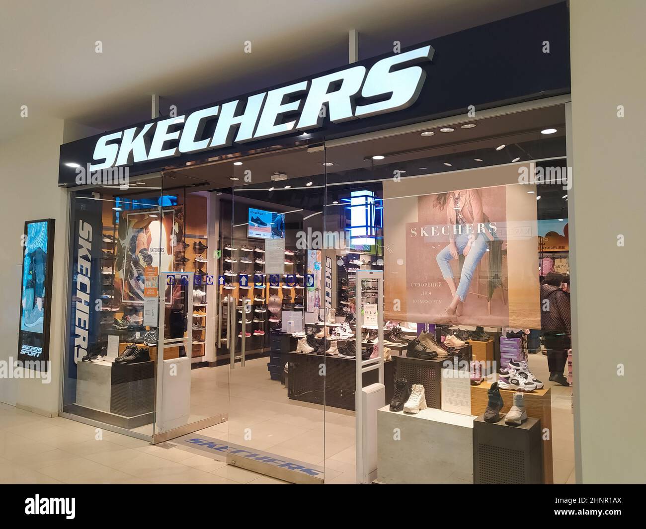Kiyv, Ukraine - December 8, 2021: Sign of Skechers on the shop at Shopping  Mall Stock Photo - Alamy
