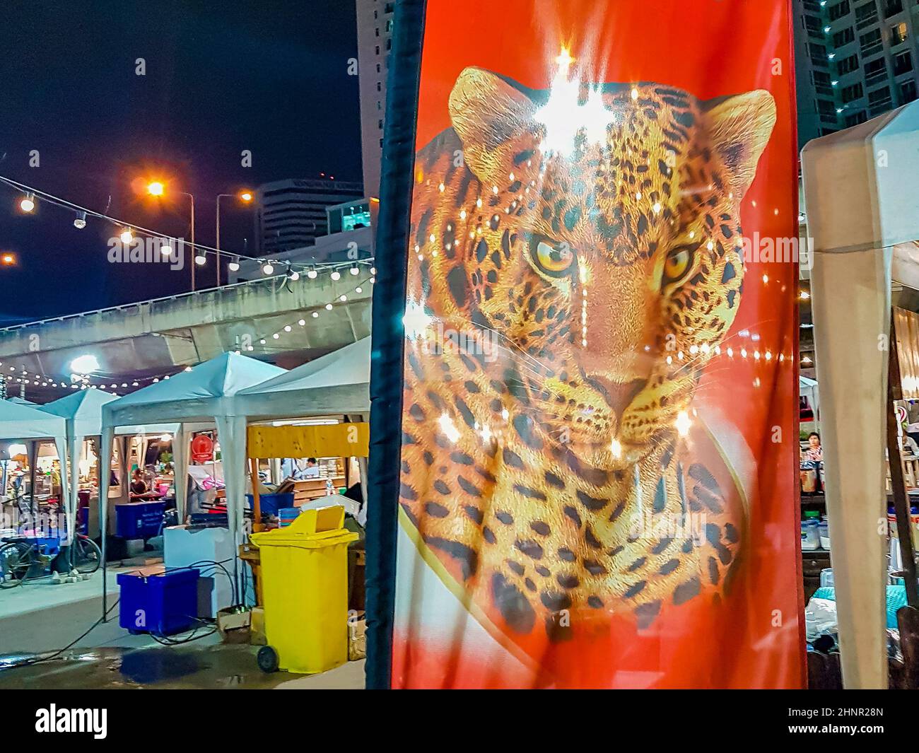 Leo beer Thai night market street food Bangkok Thailand Stock Photo Alamy