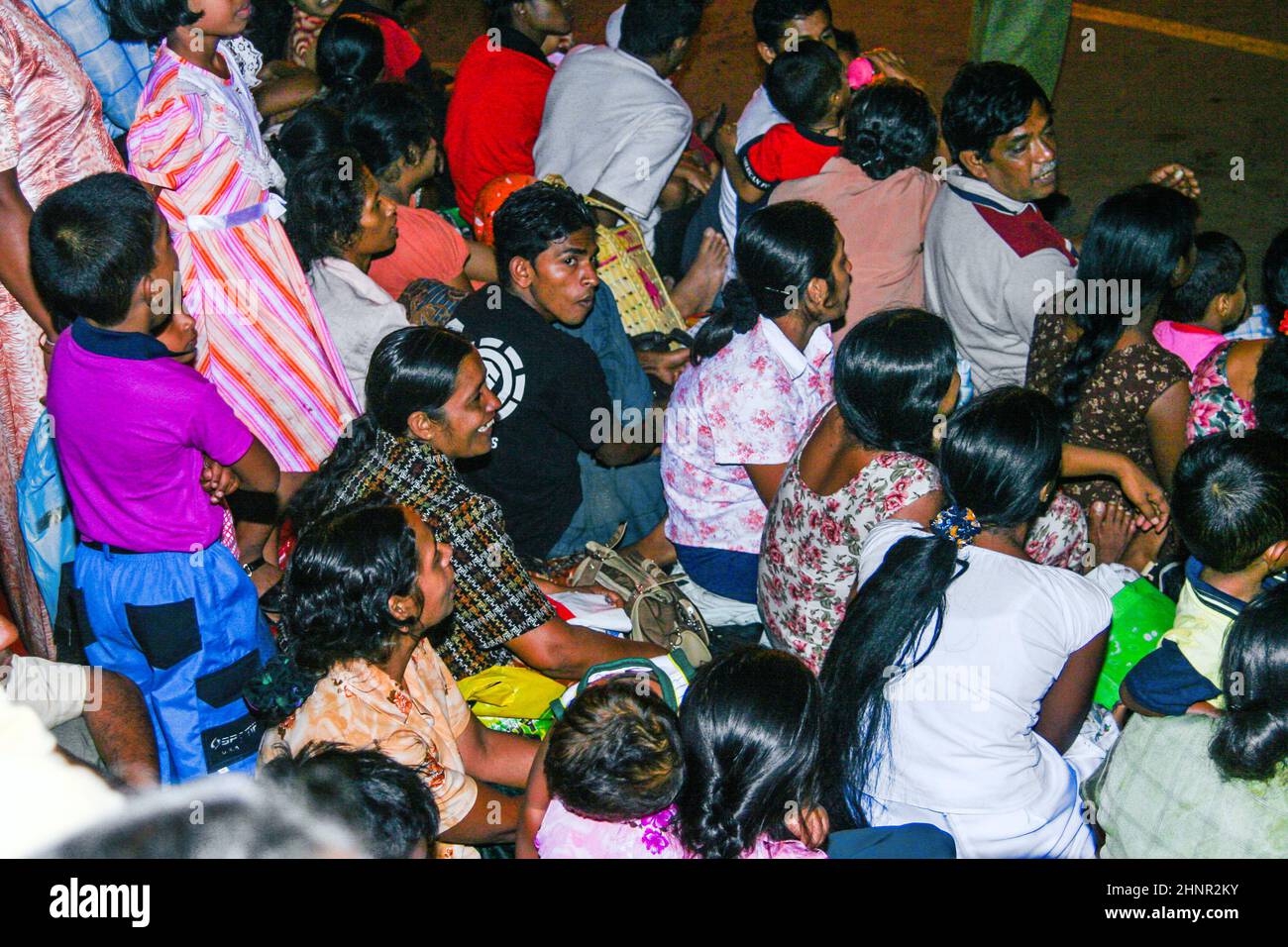 people participate the festival Pera Hera in Kandy Stock Photo