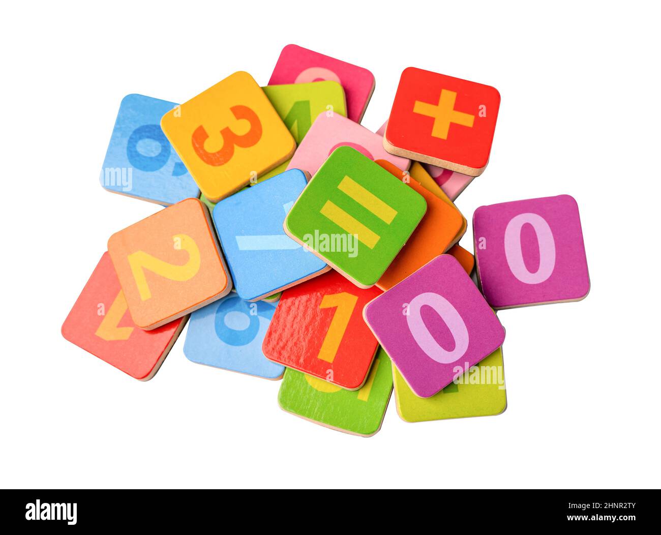 Colorfull Math Numbers Math number colorful on white background, education study mathematics ...