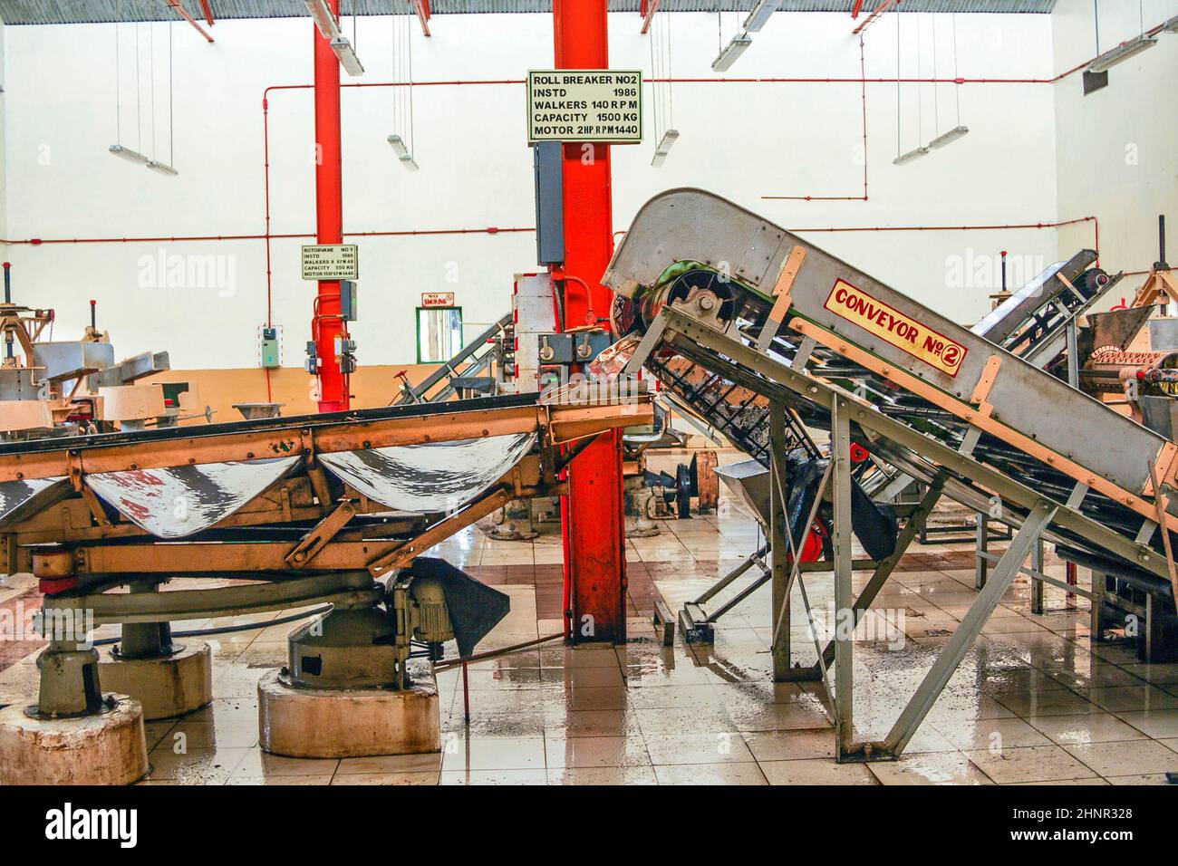 inside a Tea factory Stock Photo Alamy