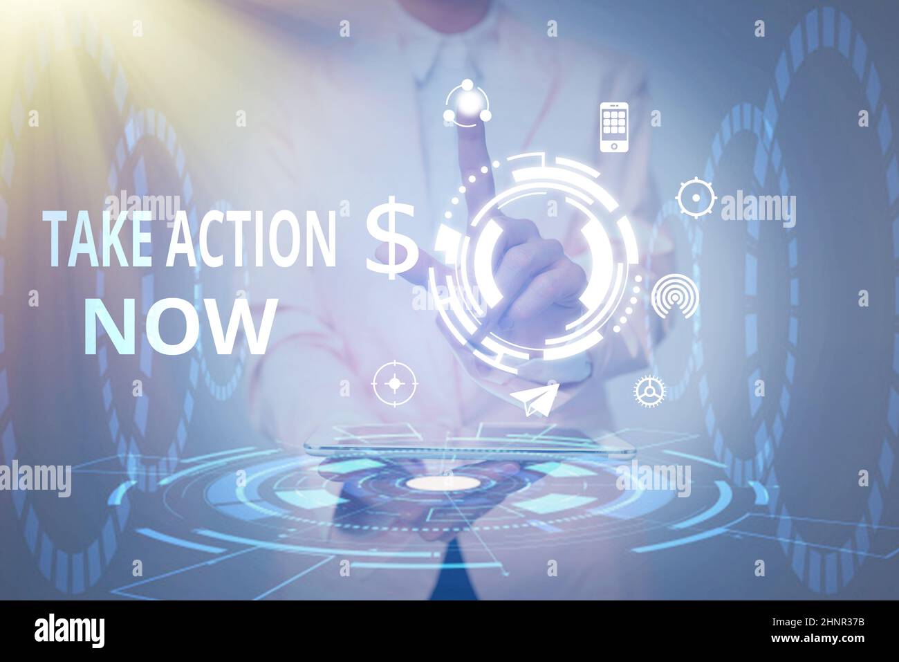 Text showing inspiration Take Action Now, Conceptual photo do something ...