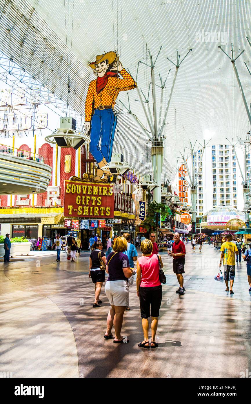 Fremont Street Experience an attraction in downtown Las Vegas Stock Photo