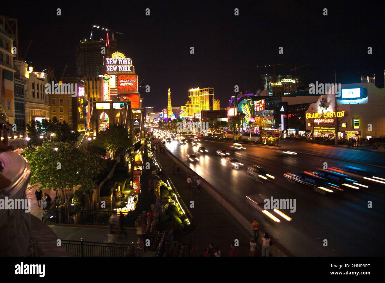 Strip in Las Vegas by night Stock Photo