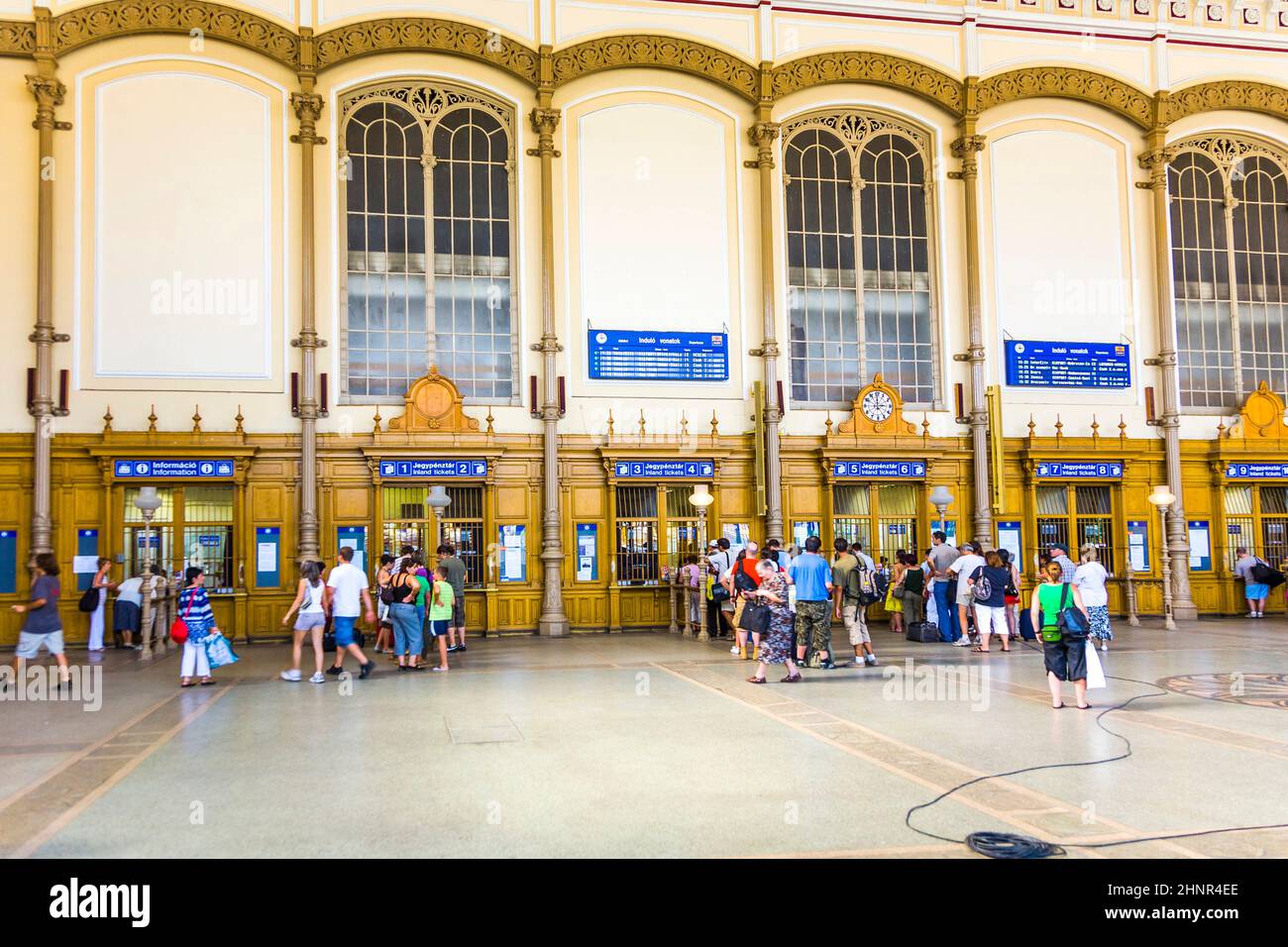 people buy tickest in the famous West Train Station Stock Photo