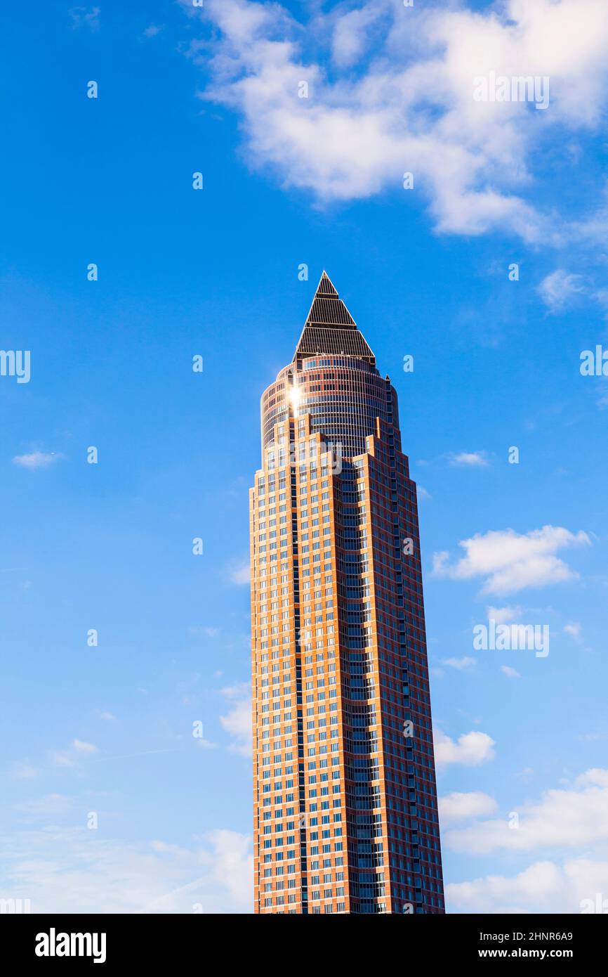 Messeturm - Fair Tower of Frankfurt Stock Photo