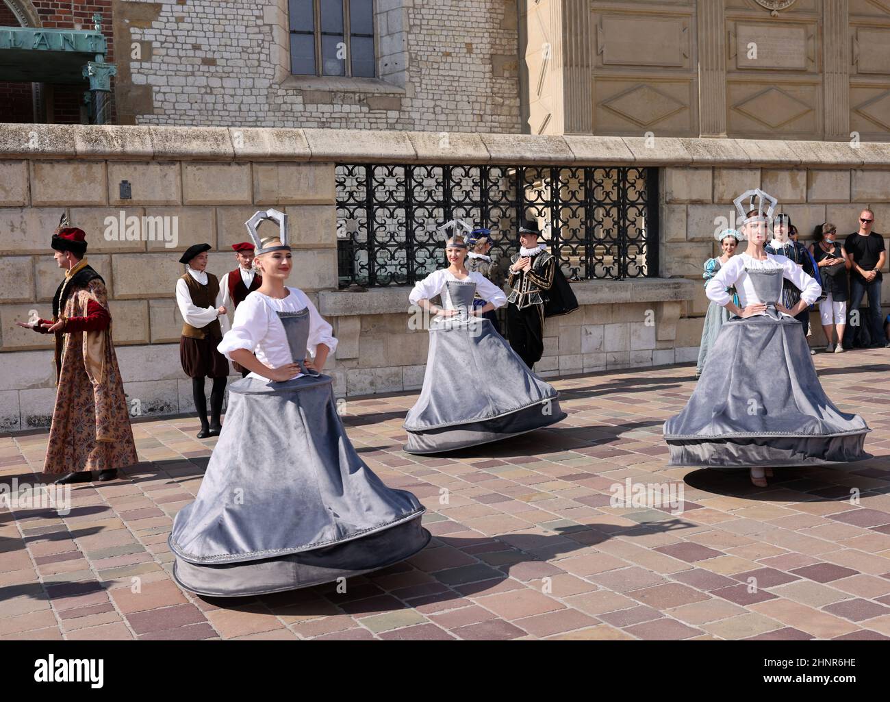 Performance - When bells are dancing performed by Cracovia Danza Ballet at Wawel Royal Castle as part of the 22nd Cracovia Danza Court Dance Festival. Krakow. Poland Stock Photo
