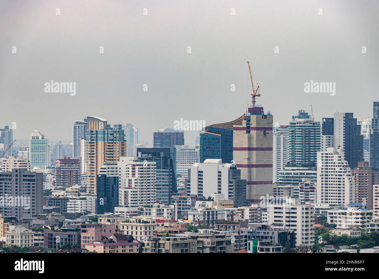 Bangkok city panorama skyscraper cityscape of the capital of Thailand. Stock Photo