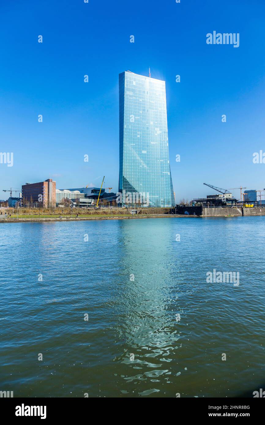 new seat of the European Central Bank in Frankfurt Stock Photo