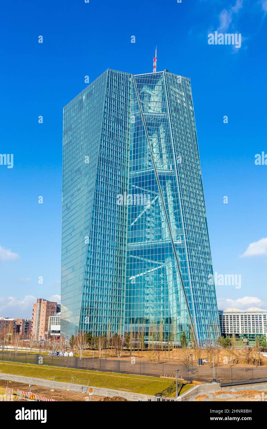 new seat of the European Central Bank in Frankfurt Stock Photo