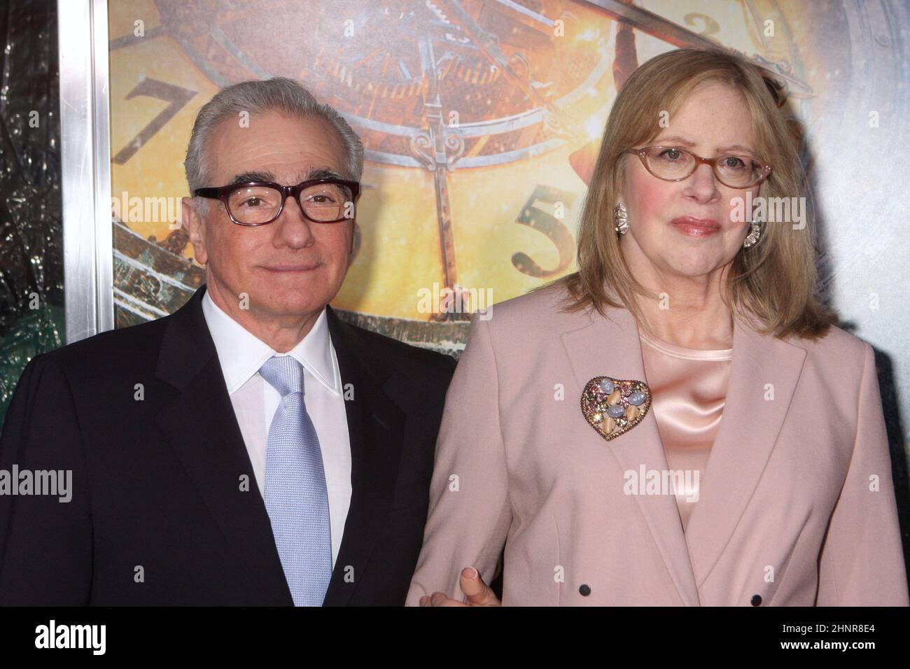 Martin Scorsese and wife Helen Morris attend the world premiere of Paramount Pictures' 'Hugo in 3D' at the Ziegfeld Theatre in New York City on November 21, 2011.  Photo Credit: Henry McGee/MediaPunch Stock Photo