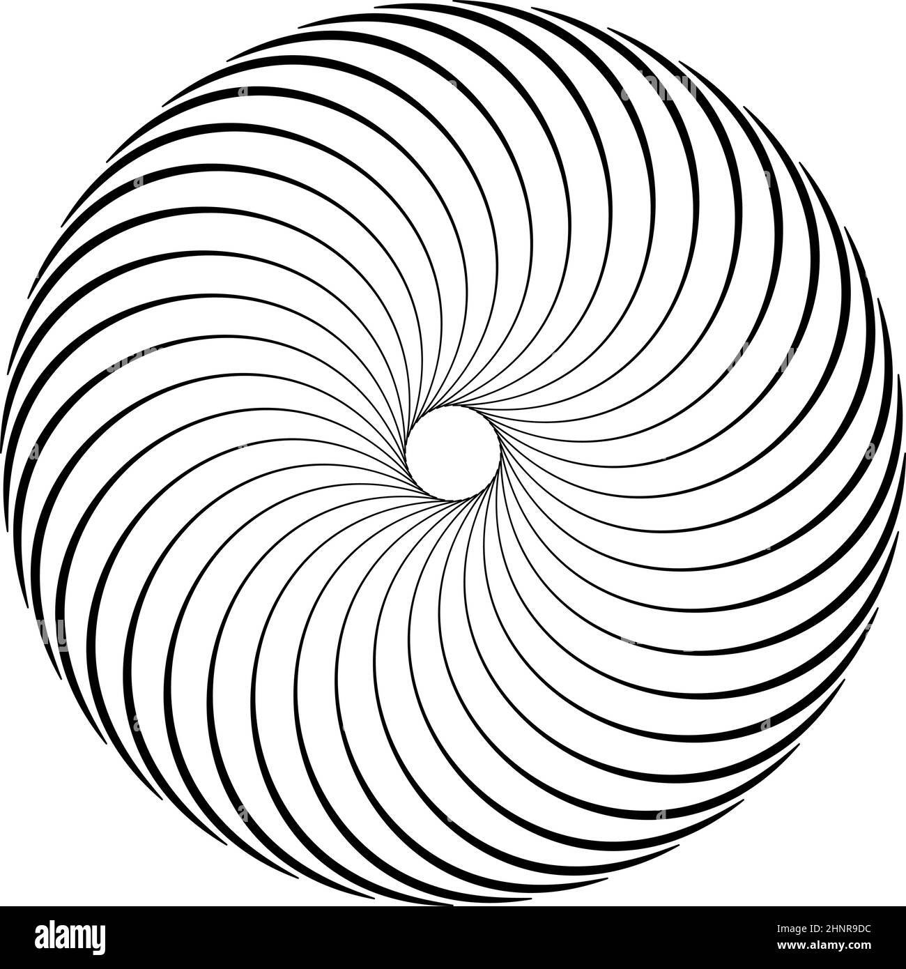 Spiral, swirl, twirl and whirl design elements. Vector stock vector