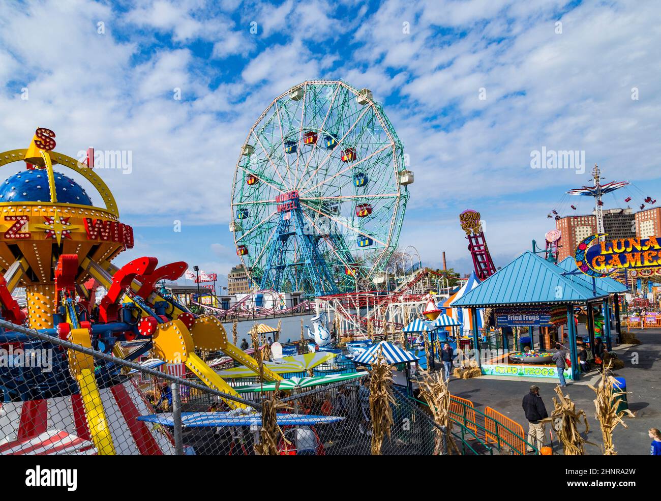 Wonder Wheel is a hundred and fifty foot eccentric wheel Stock Photo ...
