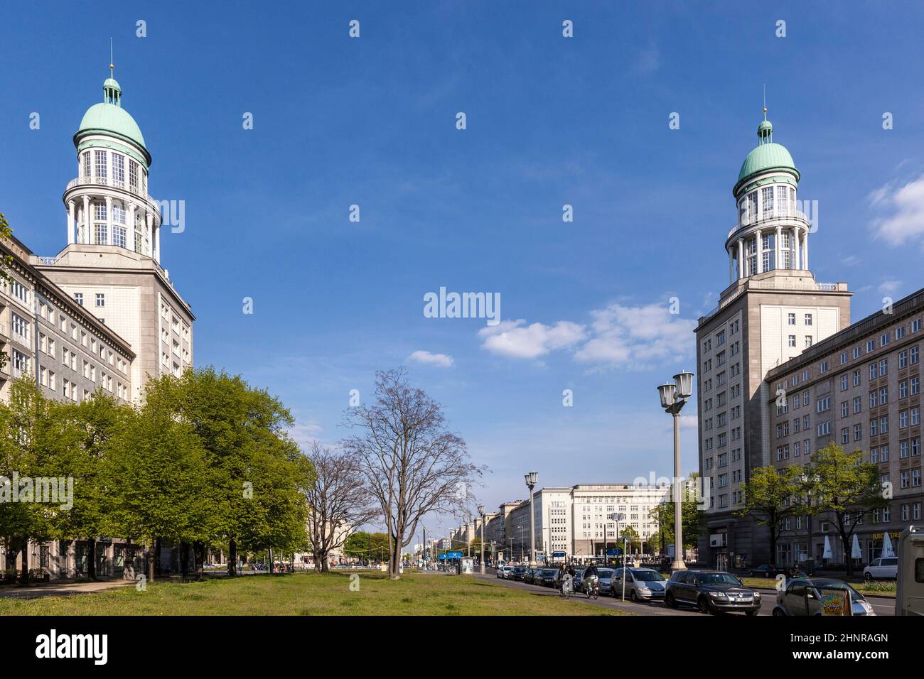 The Frankfurter Tor (Frankfurt Gate) in Berlin Stock Photo