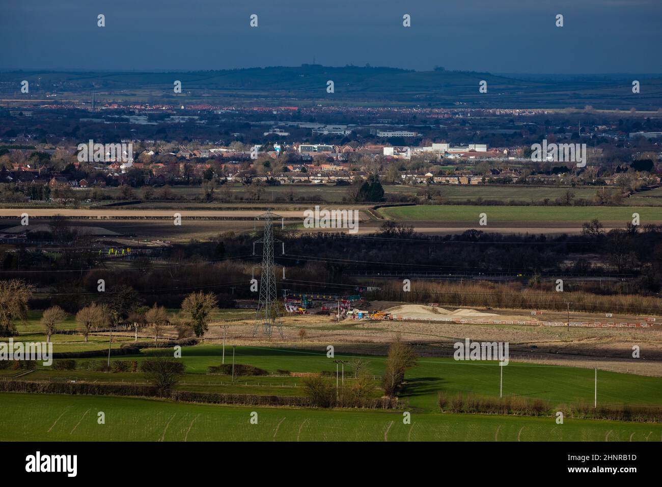 Wendover, UK. 9th February, 2022. Preparatory works for the HS2 high