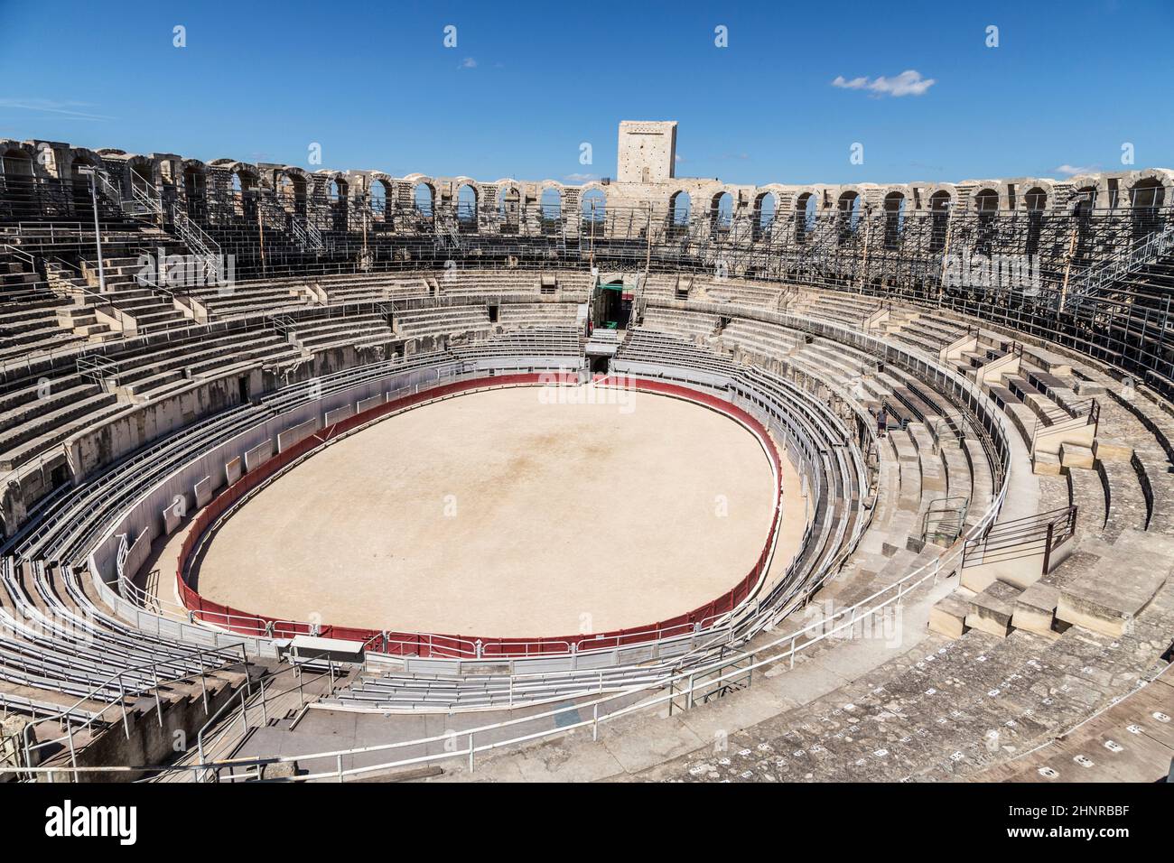 view to famous arena in Arles, France Stock Photo