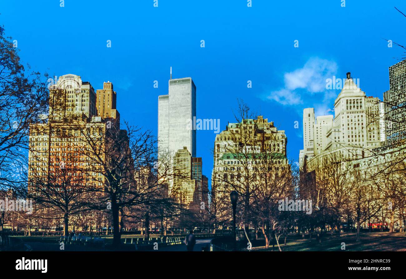 Lower mahattan and  World Trade Center Stock Photo