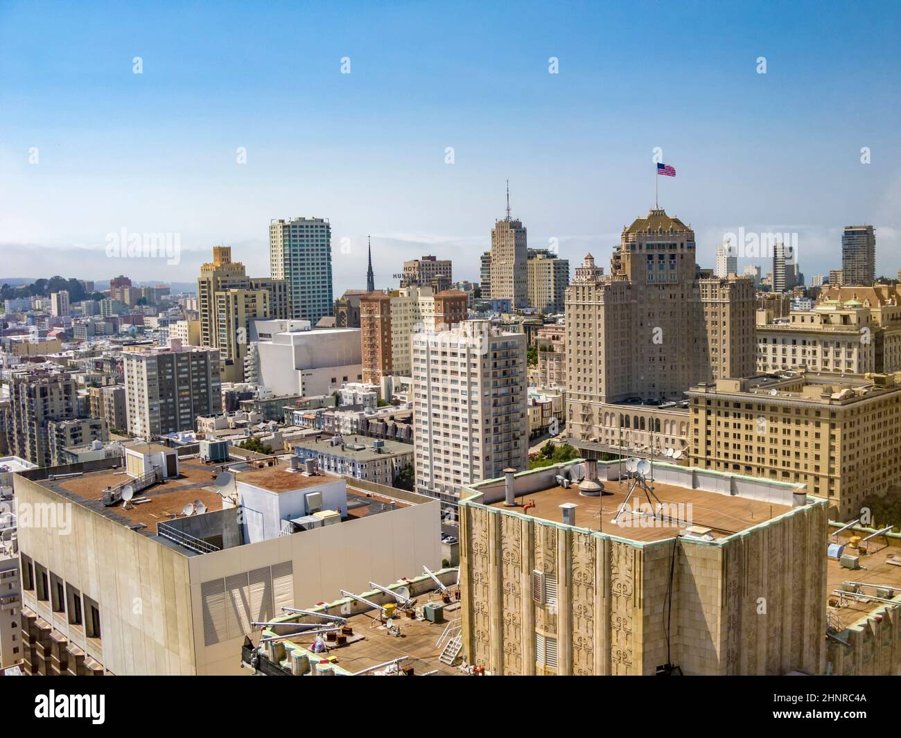 skyline of San Francisco in afternoon light Stock Photo