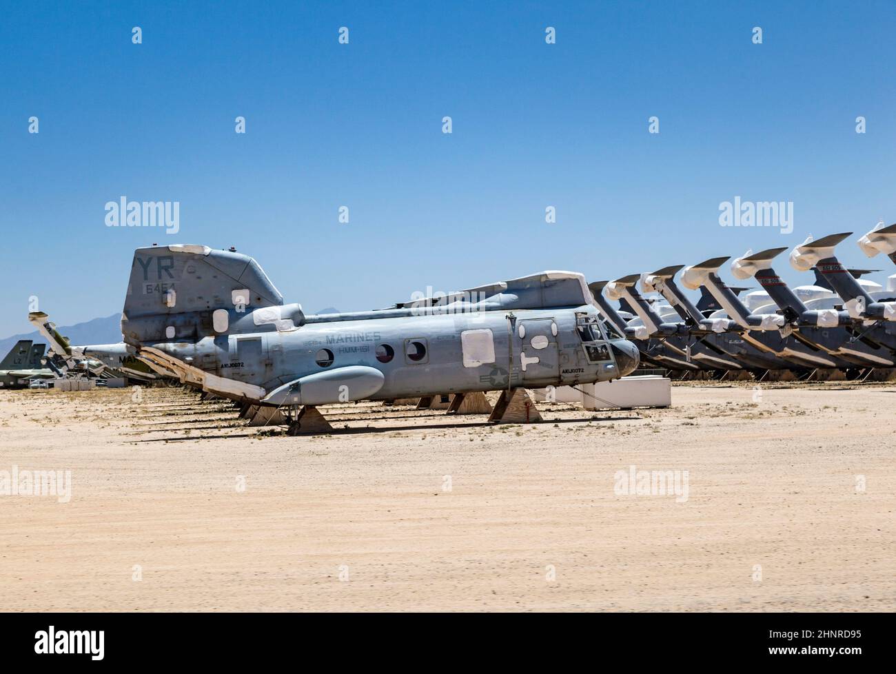 Davis-Monthan Air Force Base AMARG boneyard in Tucson, Arizona Stock Photo