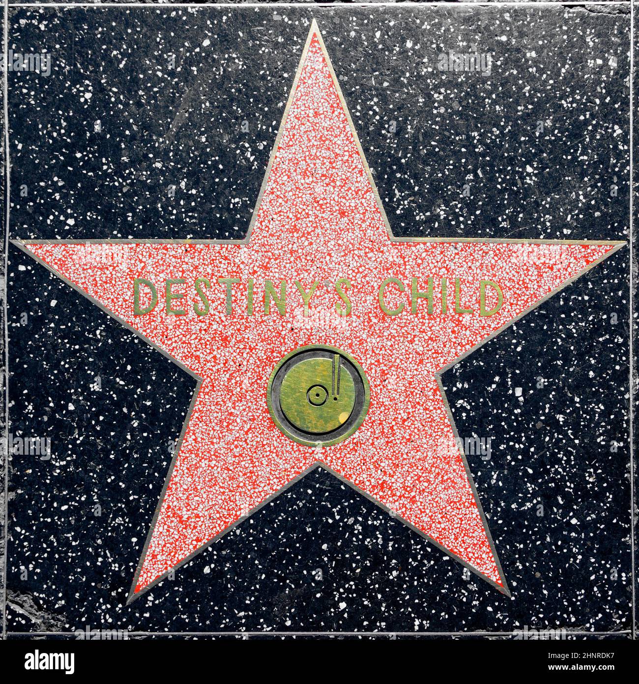 Destiny Child's star on Hollywood Walk of Fame Stock Photo