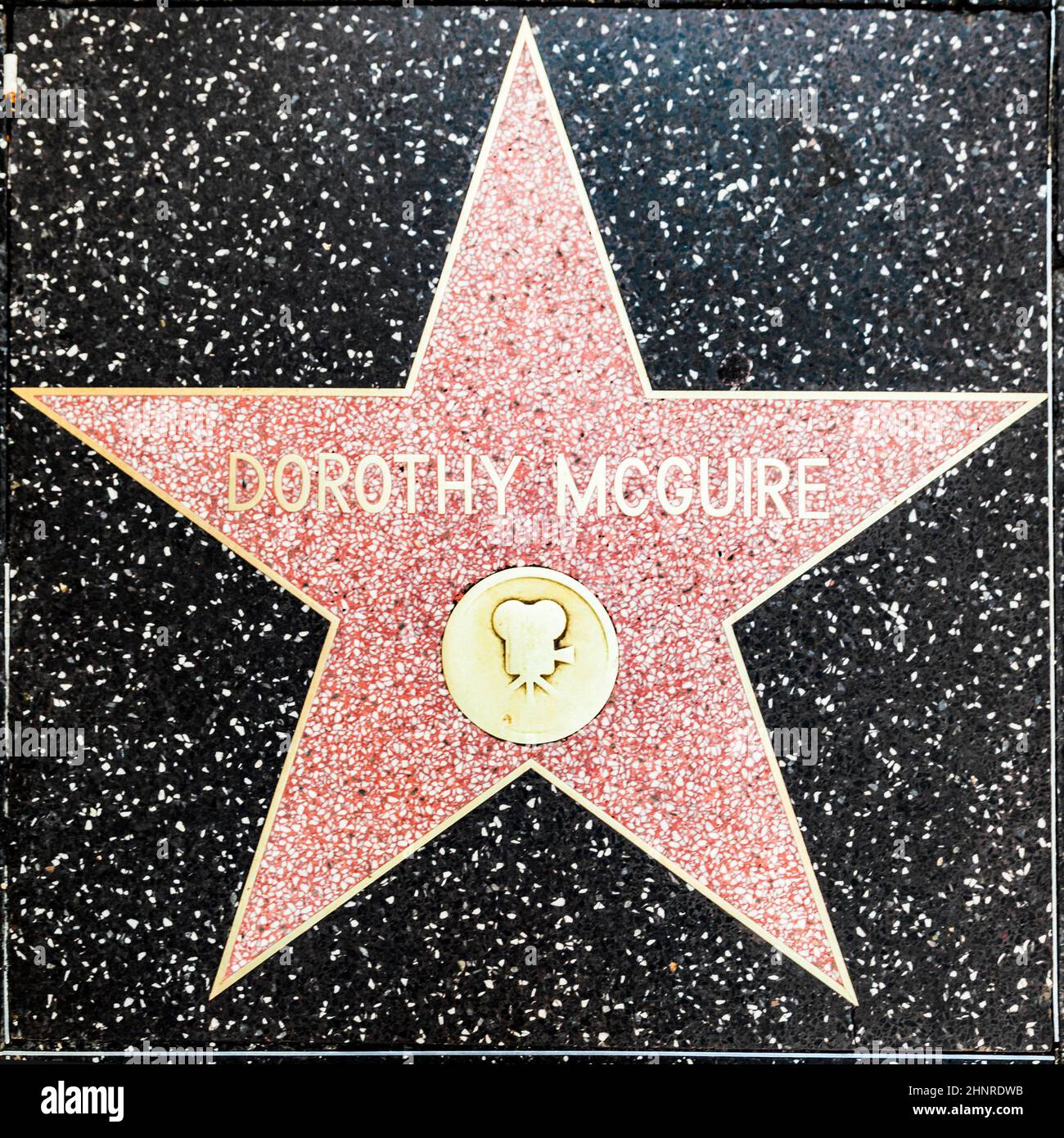 Dorothy Mcguires star on Hollywood Walk of Fame Stock Photo