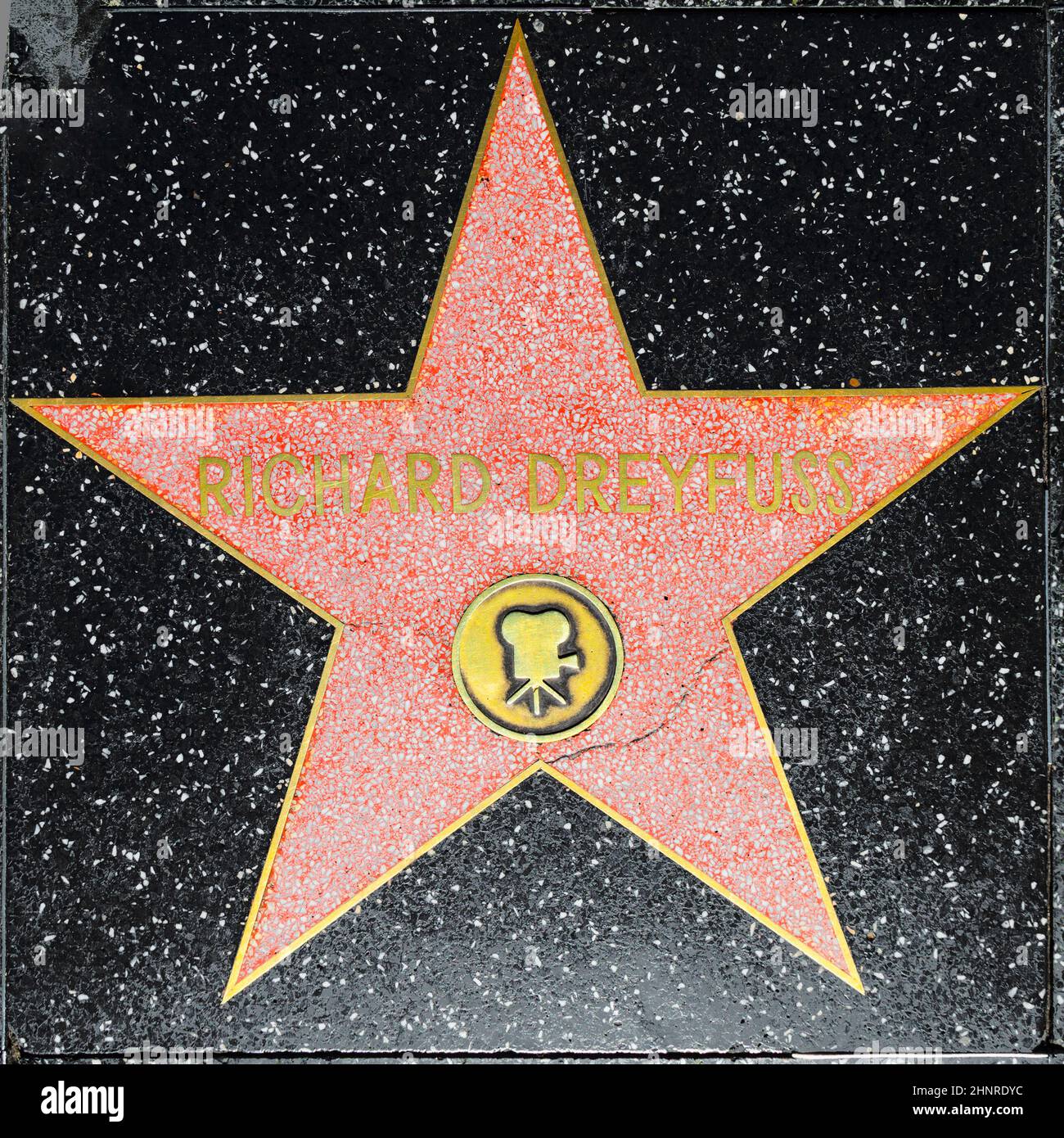 Richard Dreyfuss star on Hollywood Walk of Fame Stock Photo
