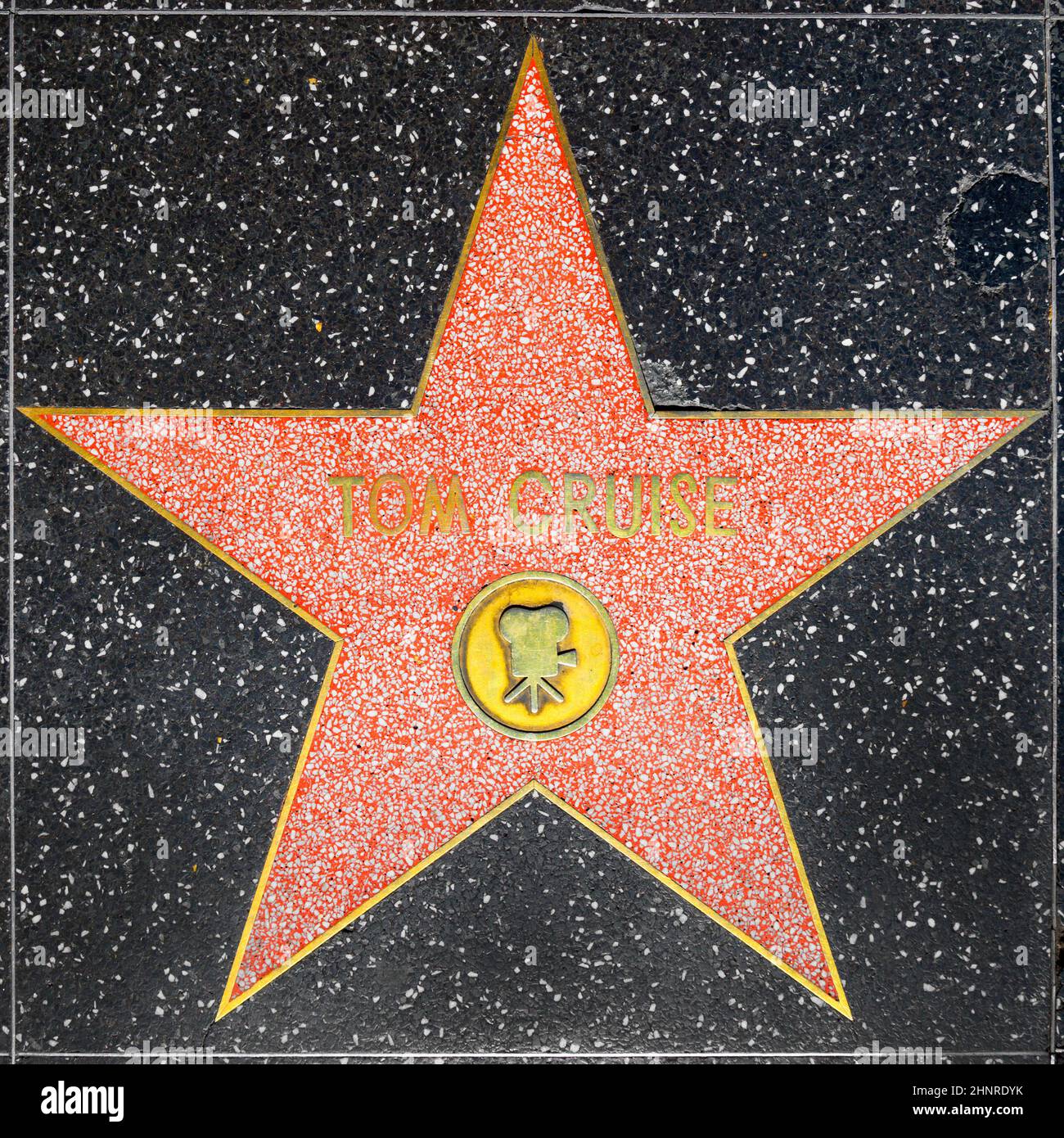 Tom Cruises star on Hollywood Walk of Fame Stock Photo