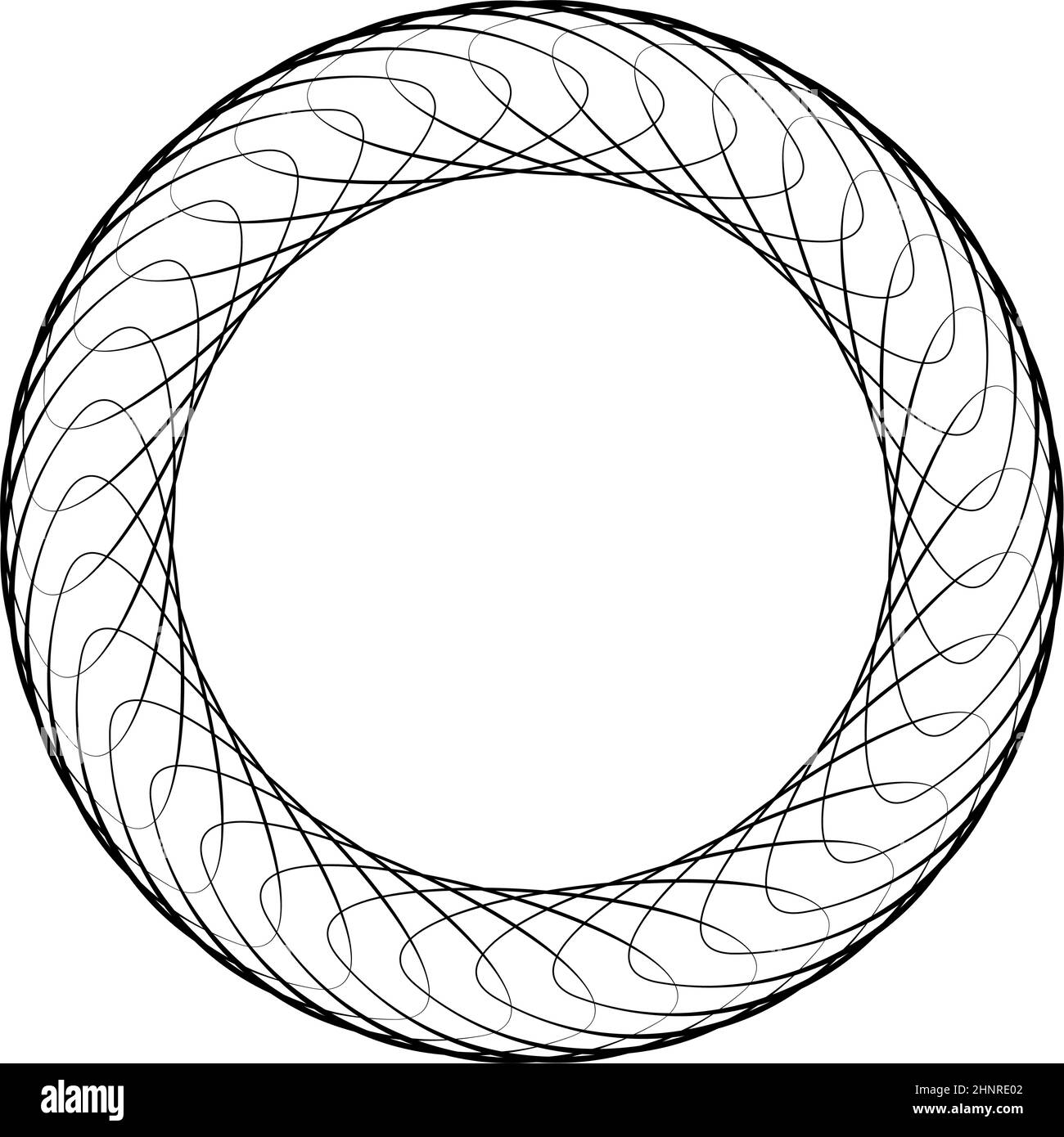 Abstract circular, radial geometric vector element, icon, illustration ...