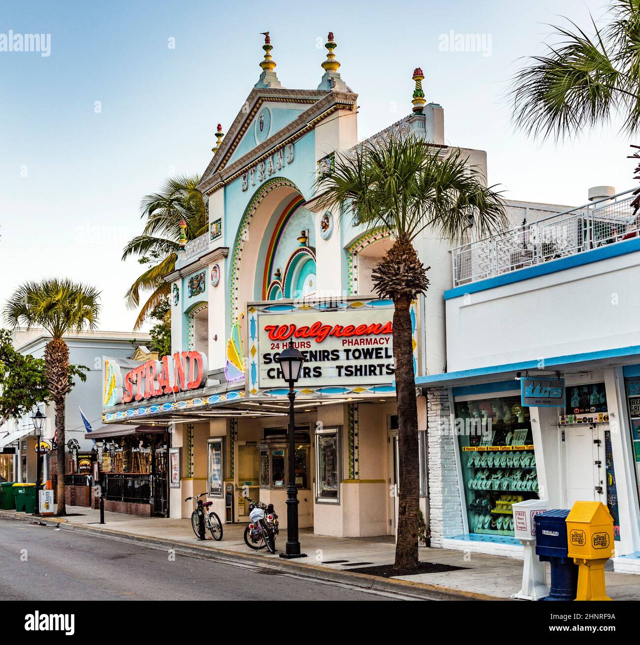 people at Key West cinema theater Strand in Key West Stock Photo