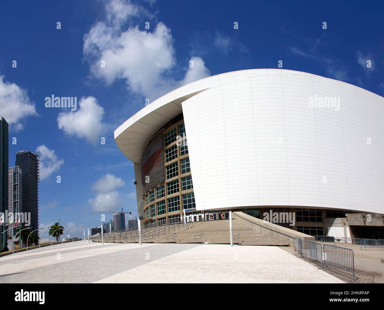 American Airlines Arena. Home of the Miami Heat basketball team. Stock Photo
