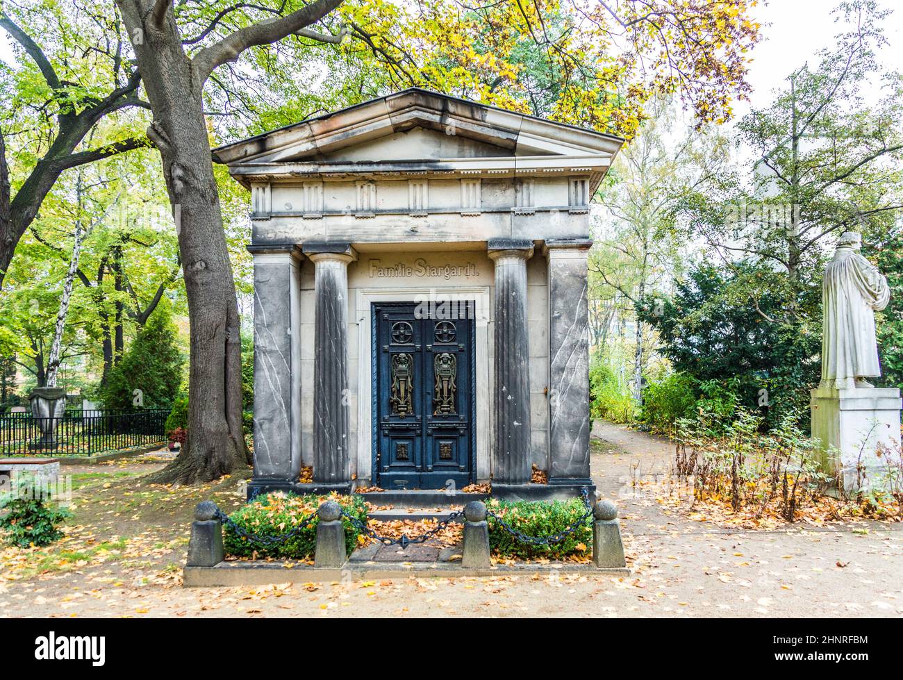 impressions of old  Dorotheenstaedtischer Friedhof - cemetery - in Berlin-Mitte Stock Photo
