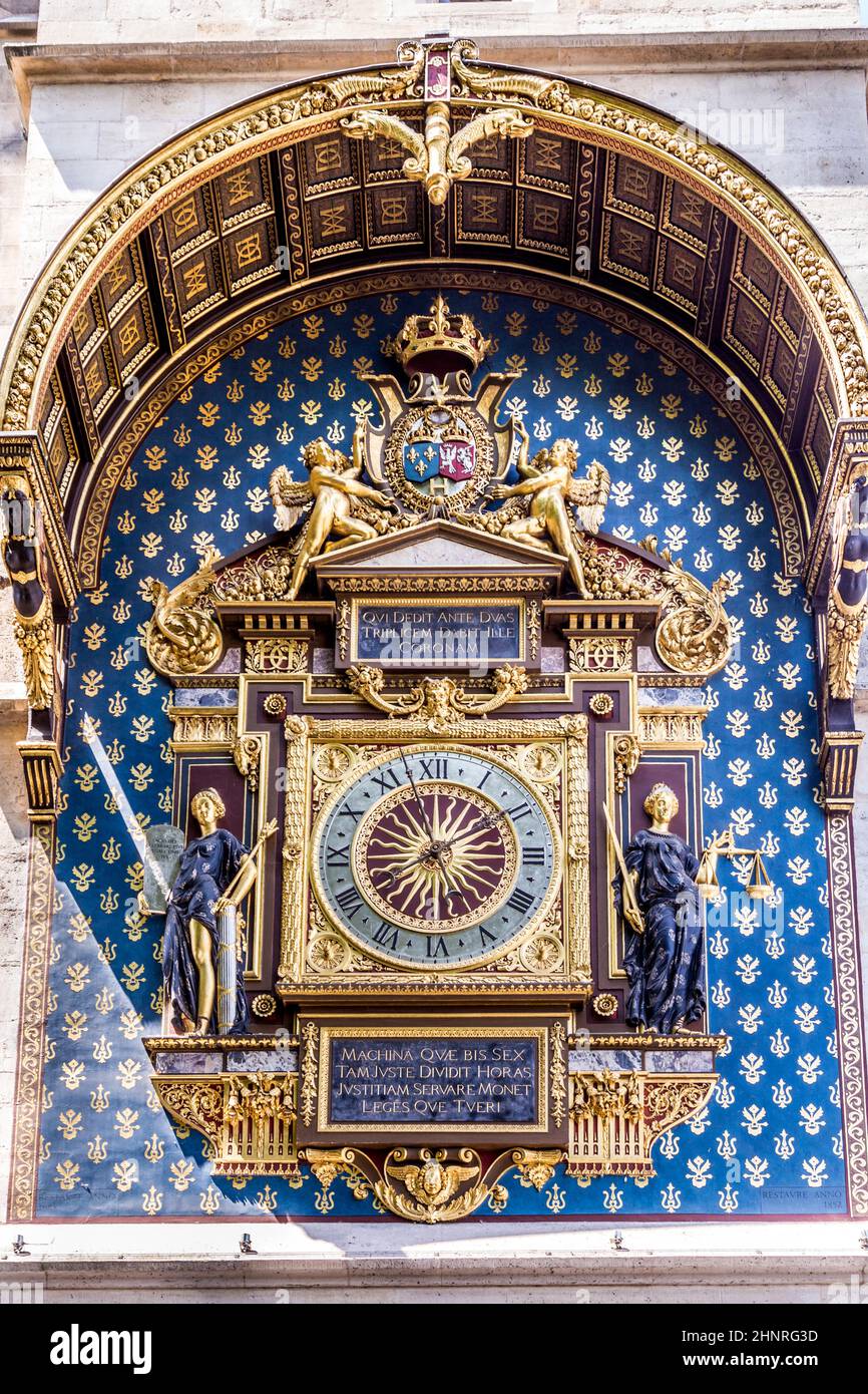 horloge at the city palace in Paris Stock Photo