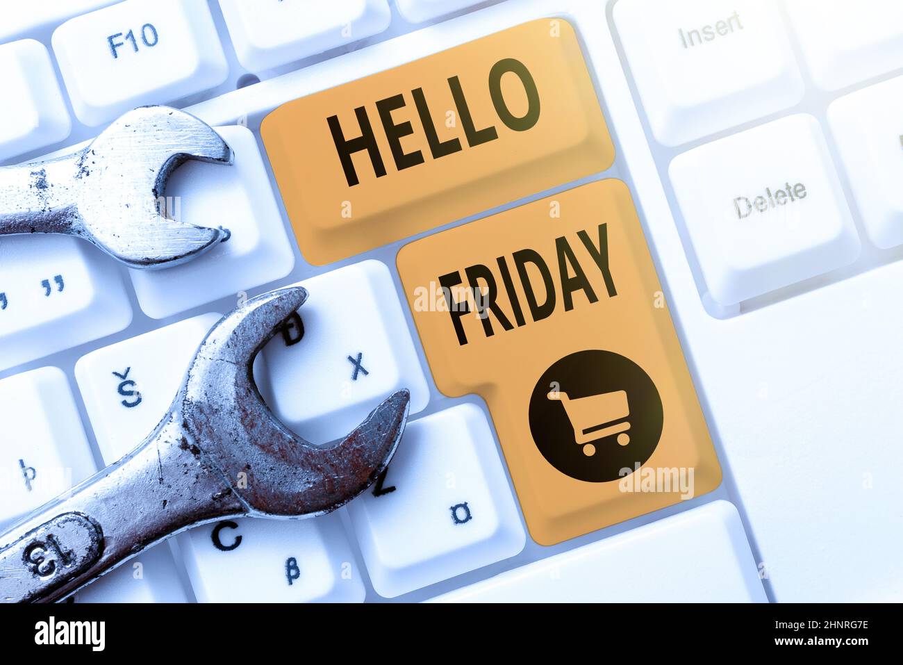 Friday Typing Handwriting text Hello Friday, Concept meaning used to express ...