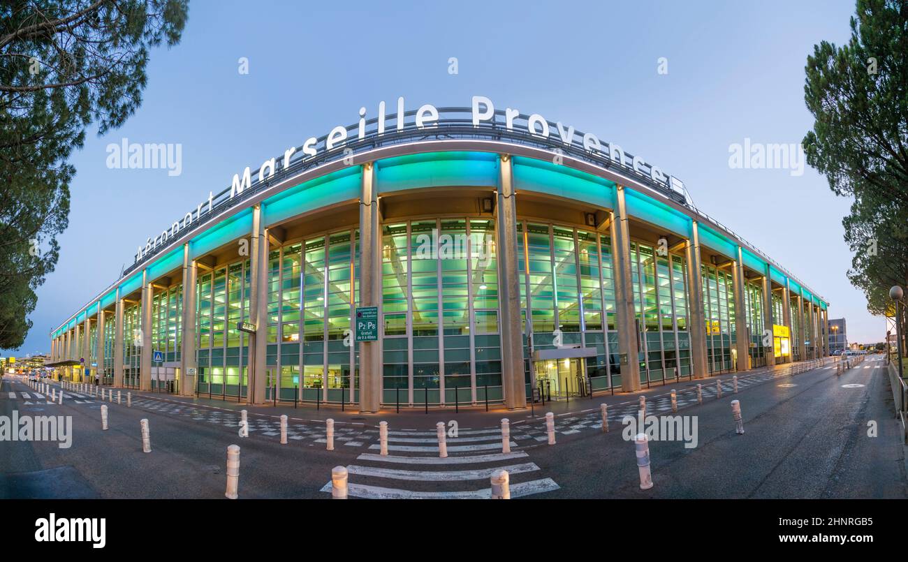 new terminal 1 building at the airport of Marseilles, Provence, France Stock Photo