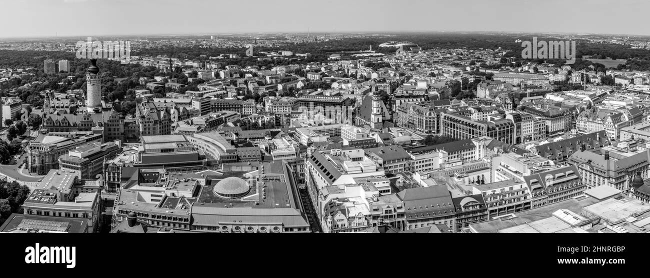 Panoramic view of Leipzig Stock Photo