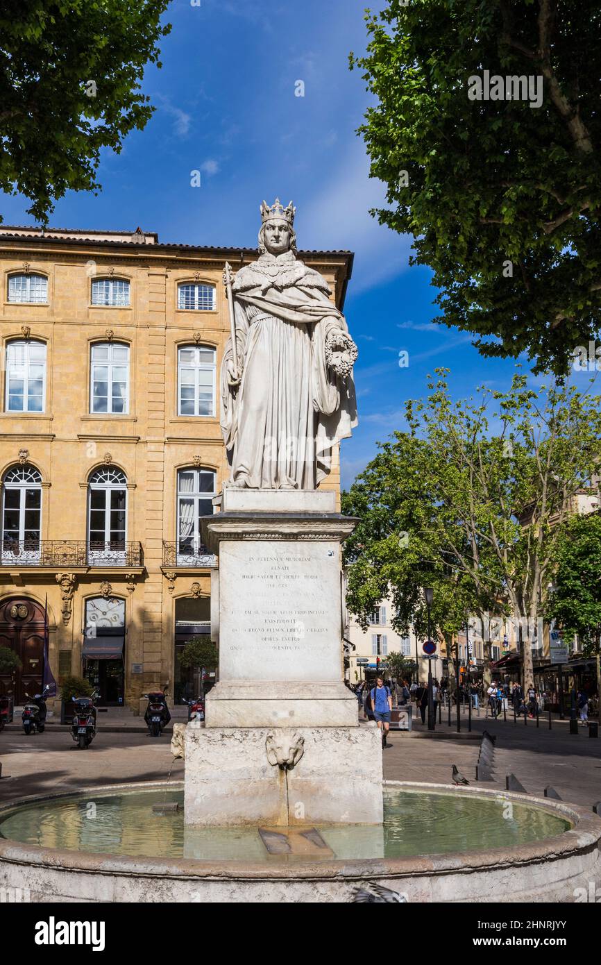 famous fountain du Roi Rene in Aix en Provence Stock Photo - Alamy