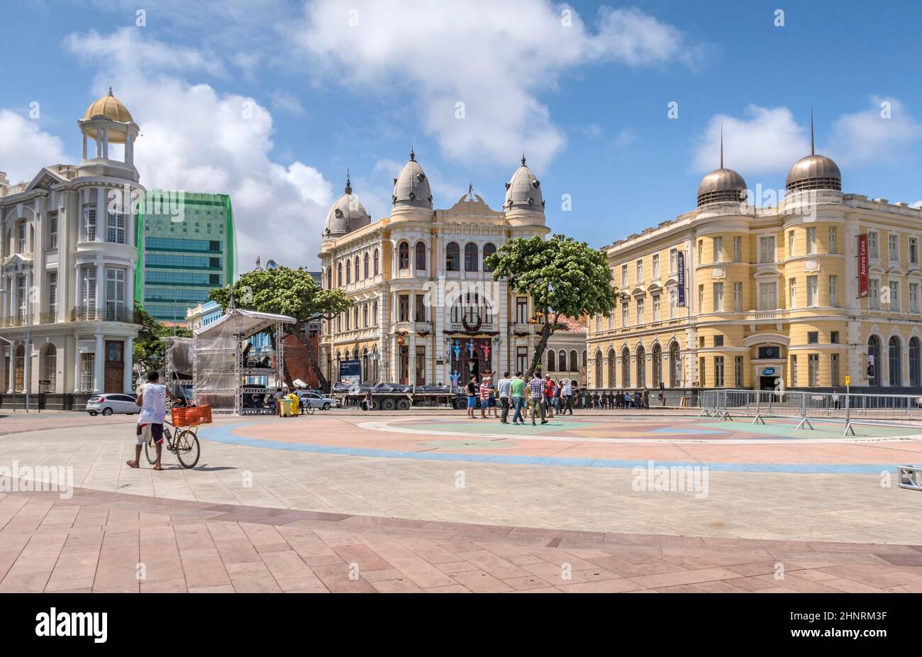 The historic buildings of Recife in Pernambuco, Brazil with its construction dated from from 17th century. Stock Photo