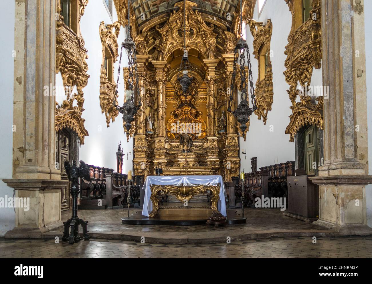 The Baroque architecture of Carmo Church in Olinda Stock Photo