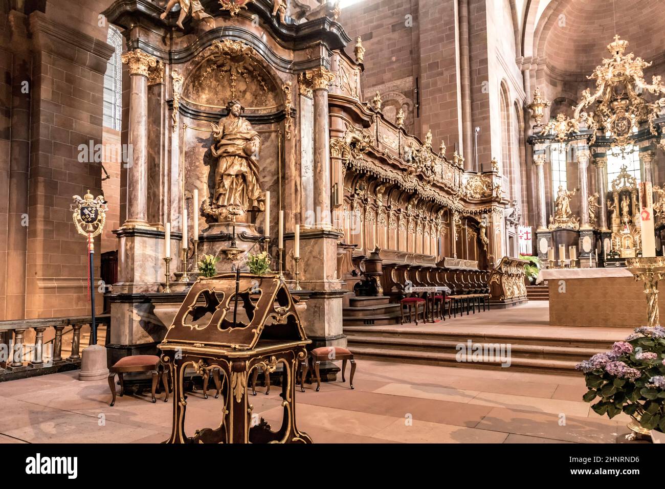 inside the dome of Worms, the old Kings dom Stock Photo