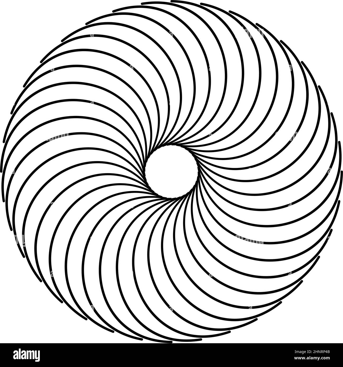 Spiral, swirl, twirl and whirl design elements. Vector - stock vector illustration, clip-art graphics Stock Vector