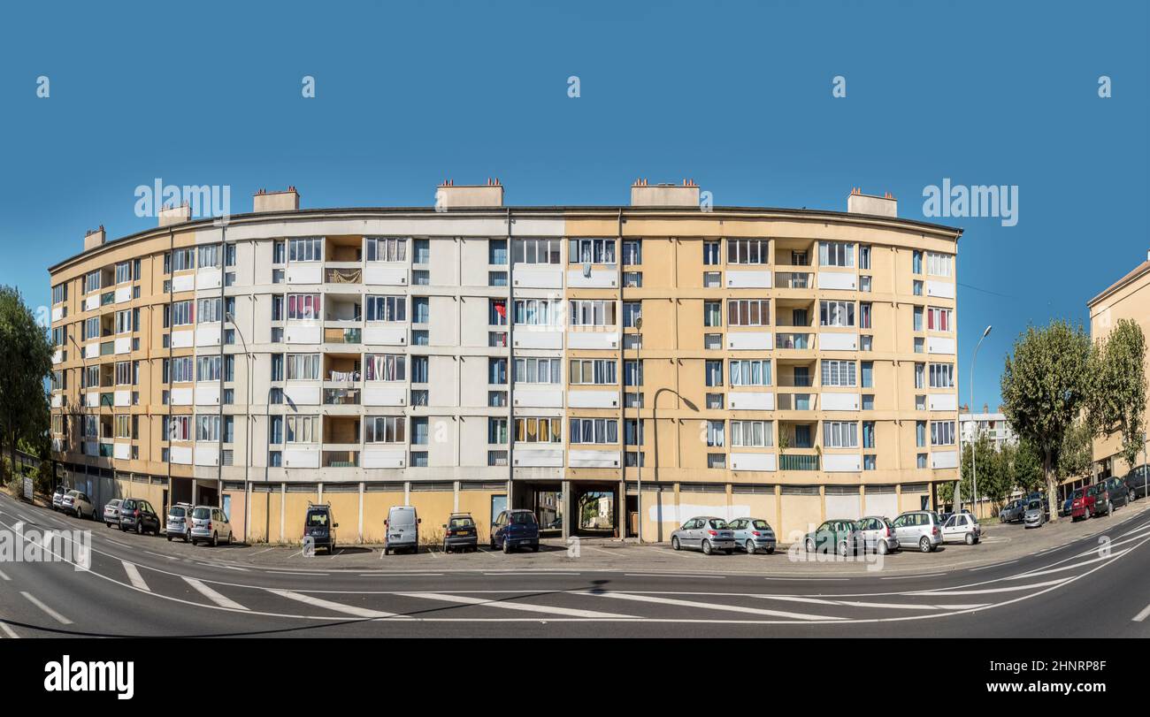 big apartment house for social living in Cavaillon Stock Photo