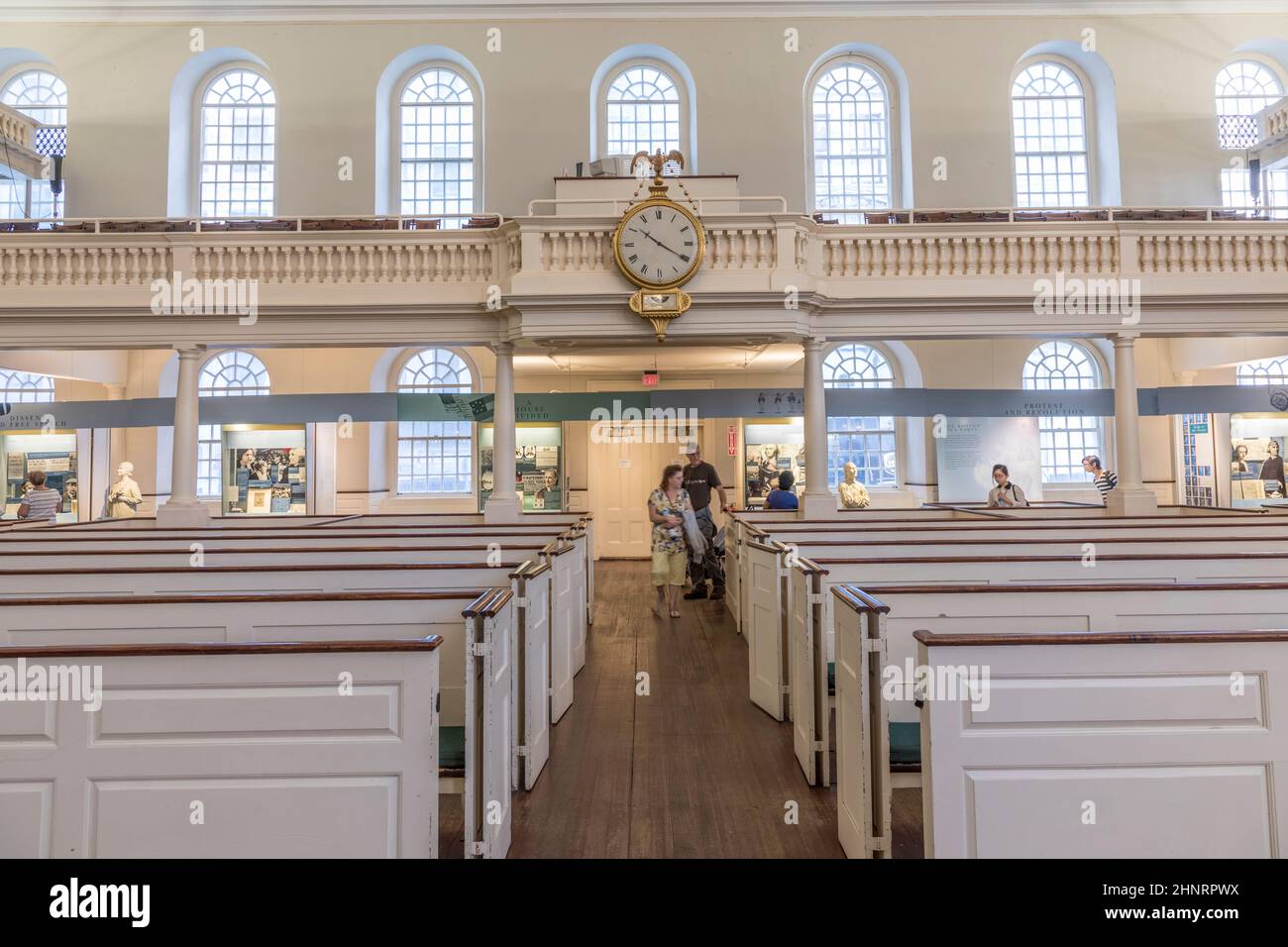 inside the old south meeting house in Boston Stock Photo
