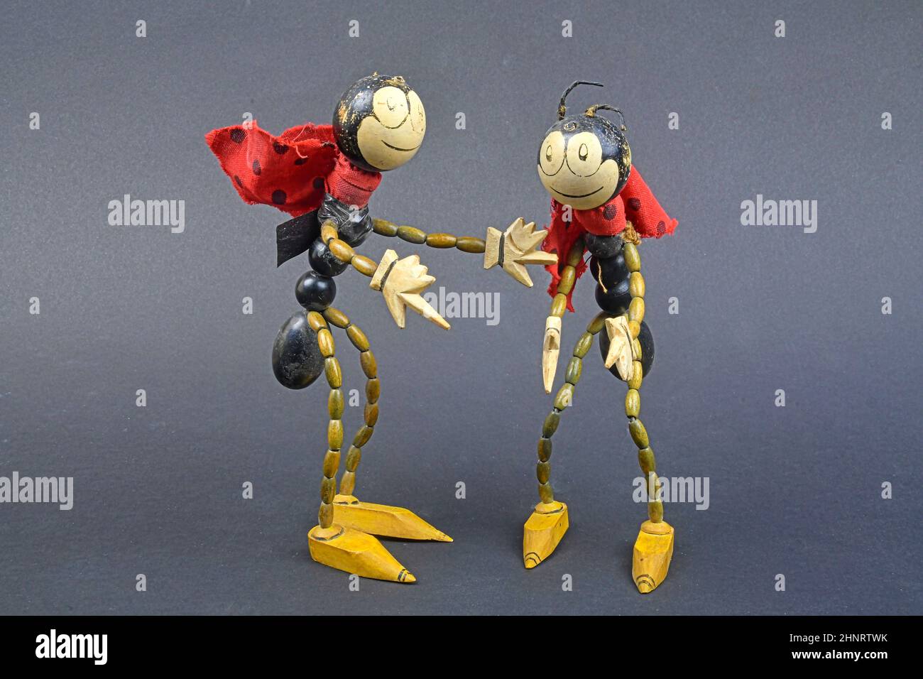 Traditional Czech toy Ferda Mravenec. Ferda Mravenec is a comic book, literary and film character of a sympathetic ant who appears in the comics and books of Ondrej Sekora and audiovisual works derived from them. Stock Photo