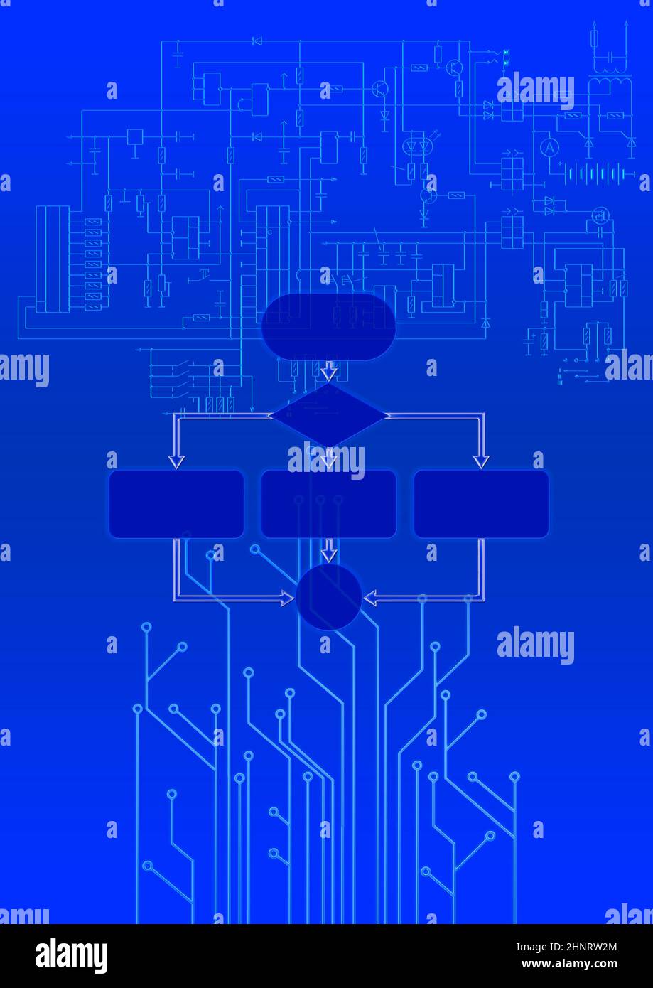 Empty flow chart diagram use for programming Stock Photo - Alamy