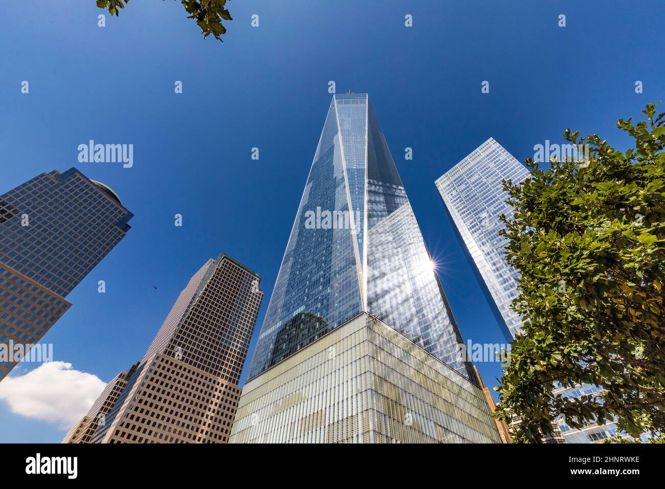One World Trade Center Construction in New York City Stock Photo
