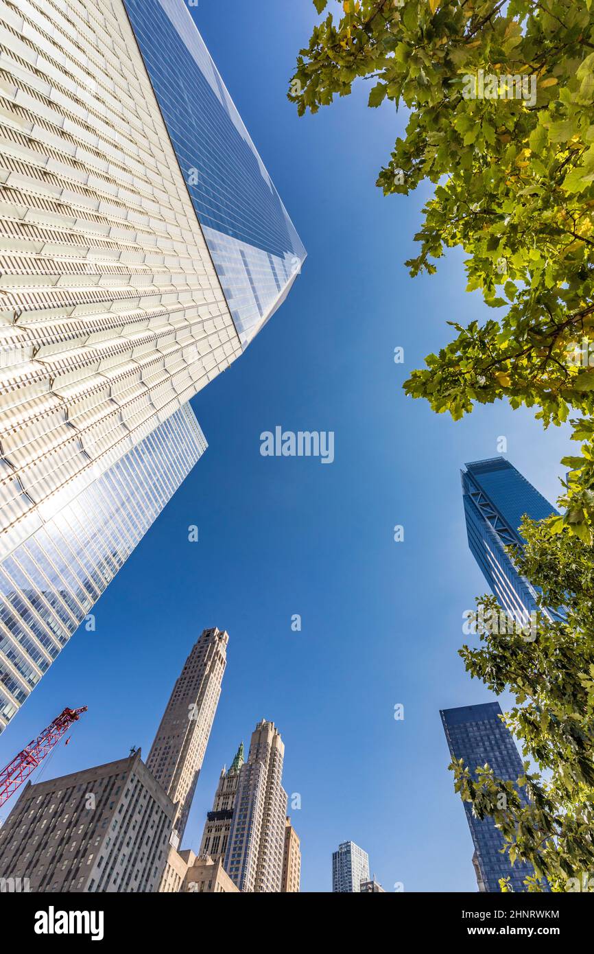One World Trade Center Construction in New York City Stock Photo