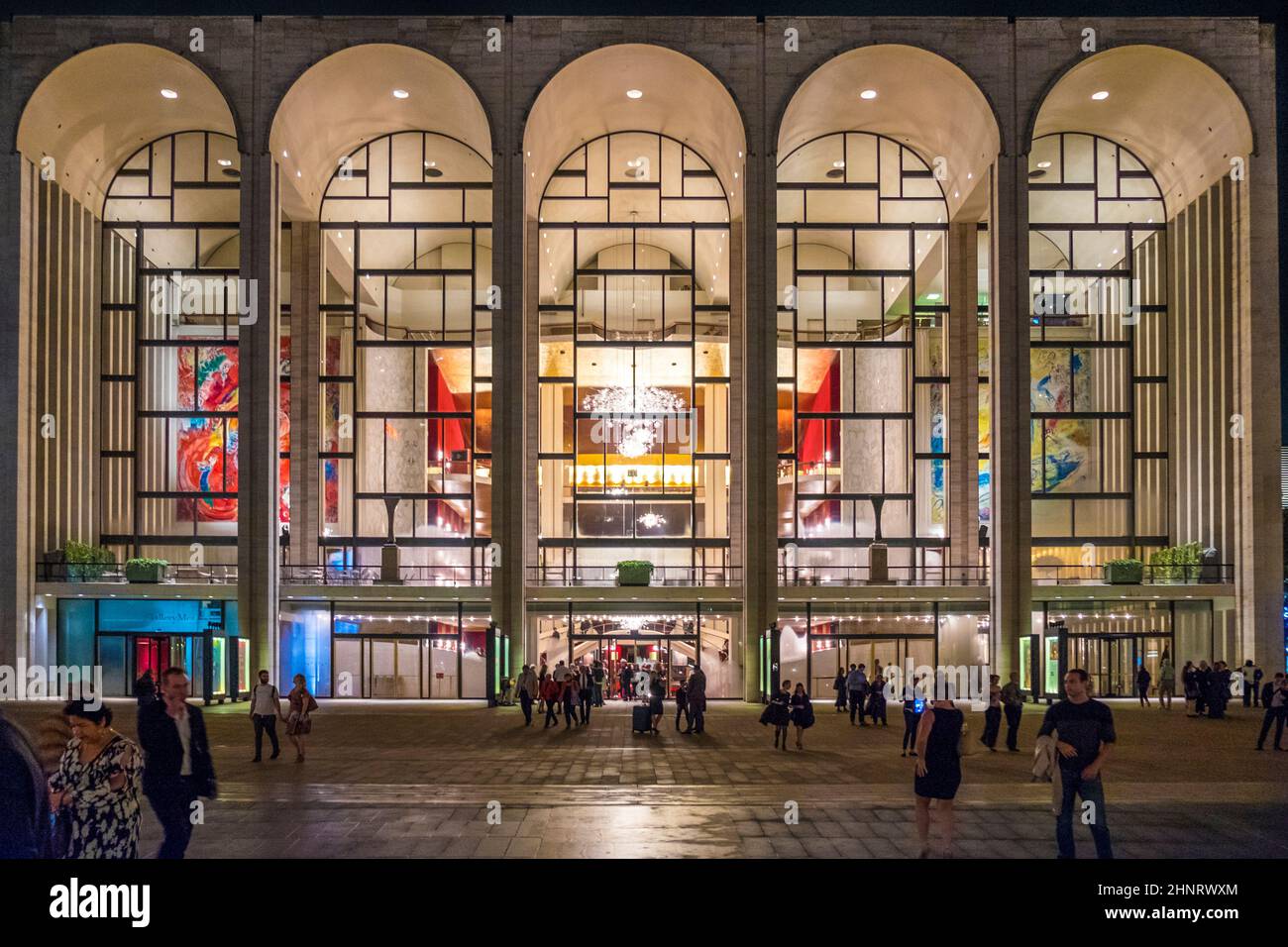 Metropolitan Opera House in New York City at Lincoln Center Stock Photo