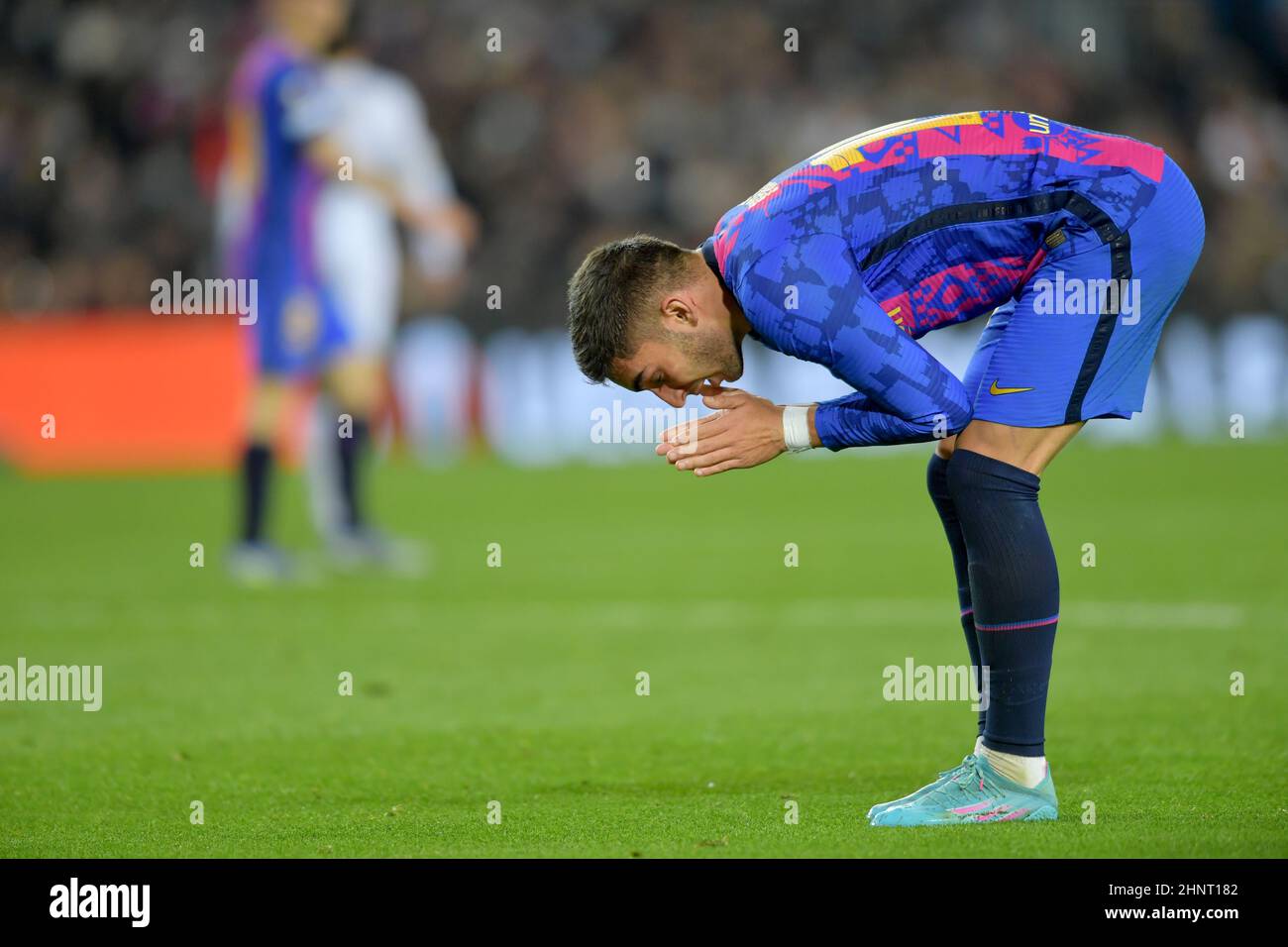 Barcelona,Spain.17 February,2022.  Ferran Torres (19) of FC Barcelona during the Europa League match between FC Barcelona and SSC Napoli at Camp Nou Stadium. Credit: rosdemora/Alamy Live News Stock Photo