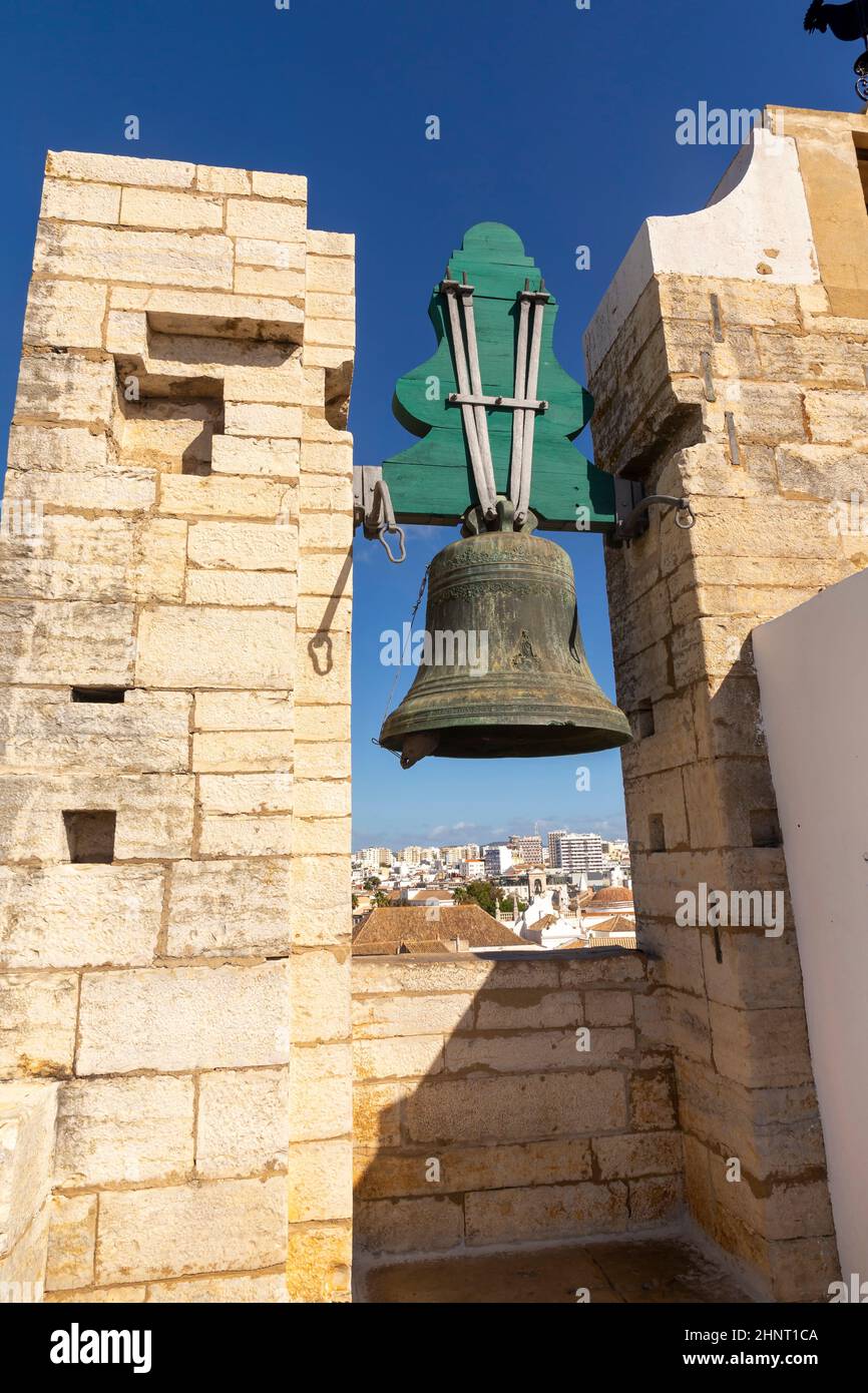 bell of  monastery in Faro, Portugal Stock Photo