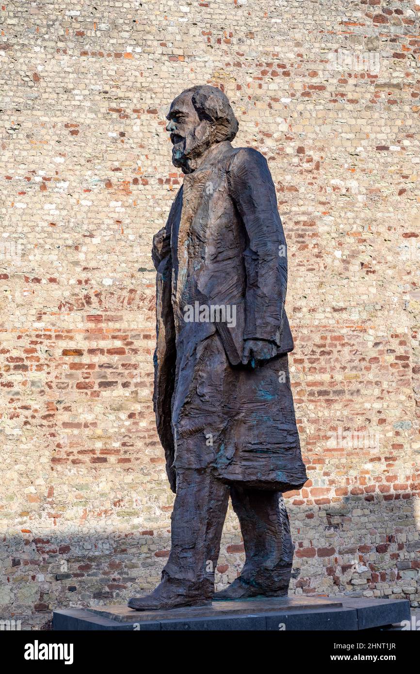 statue of philosopher Karl Marx and kommunist founder in Trier in Germany Stock Photo